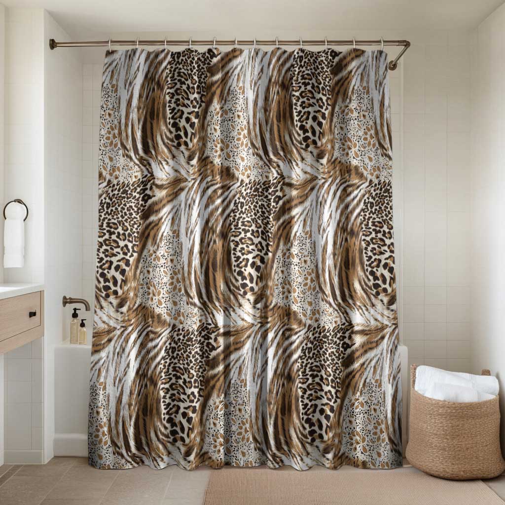 African Wild Animal Skins Bathroom Set Leopard Pattern