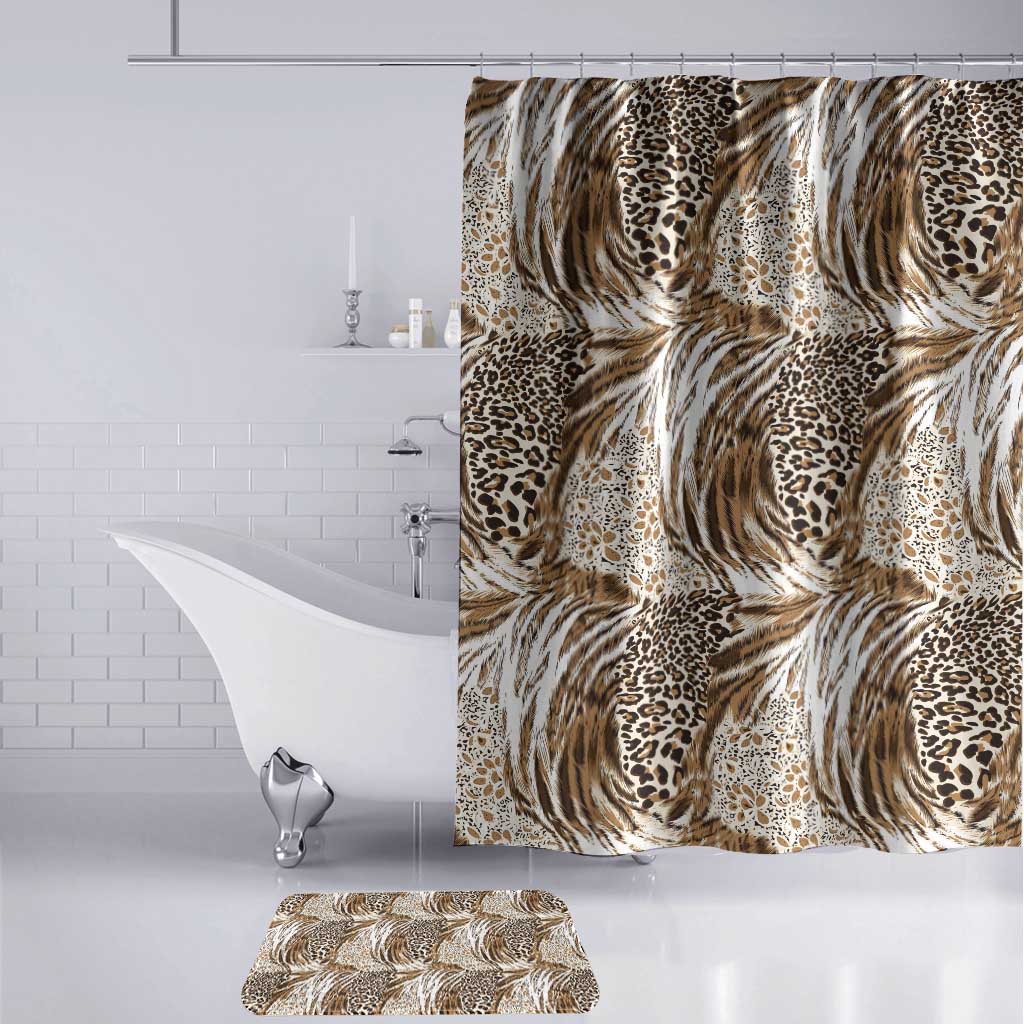 African Wild Animal Skins Bathroom Set Leopard Pattern