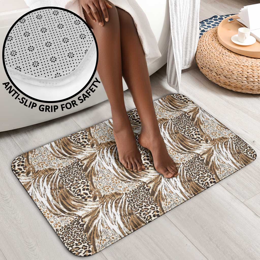 African Wild Animal Skins Bathroom Set Leopard Pattern