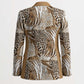 African Wild Animal Skins Blazer Leopard Pattern