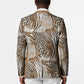 African Wild Animal Skins Blazer Leopard Pattern