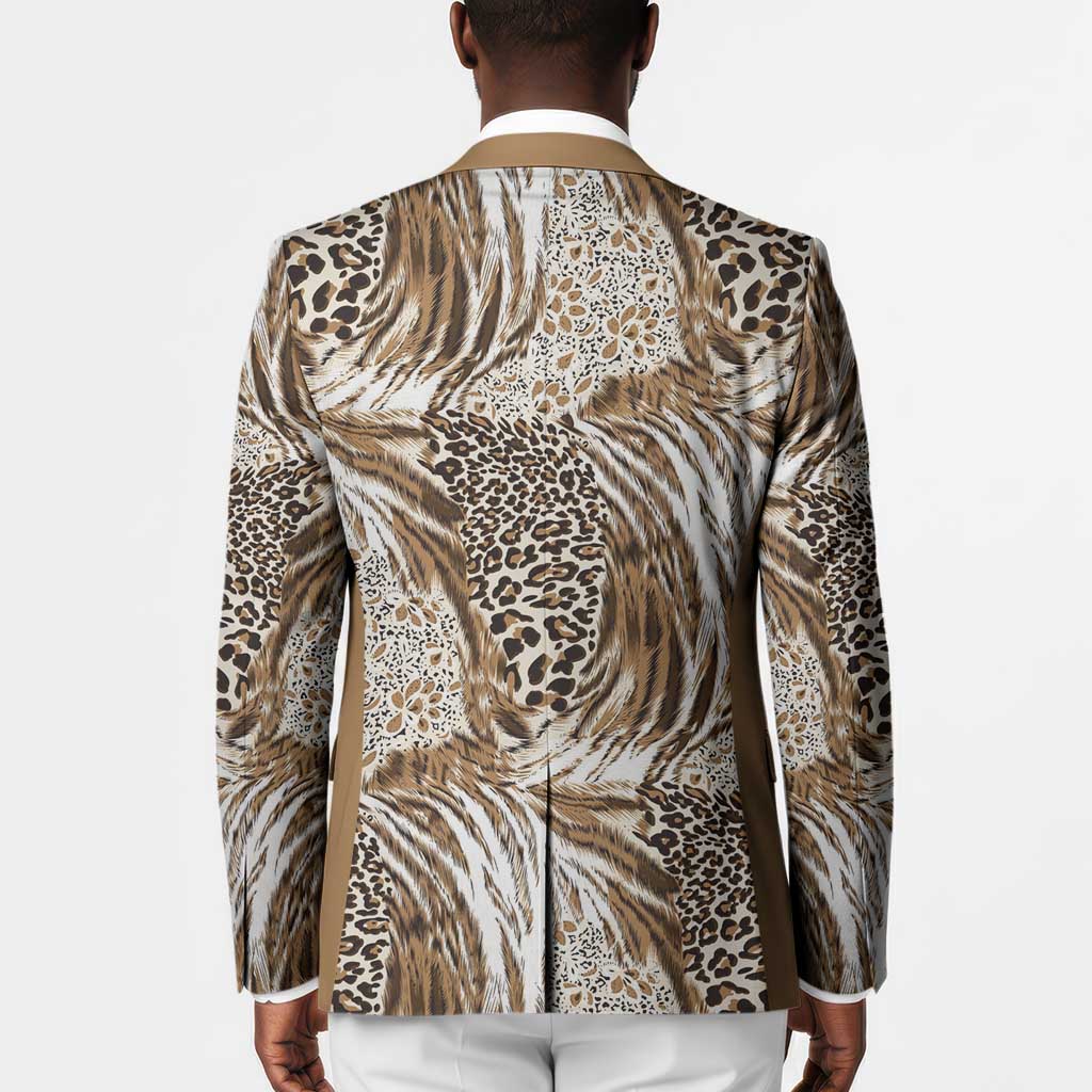 African Wild Animal Skins Blazer Leopard Pattern