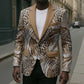 African Wild Animal Skins Blazer Leopard Pattern