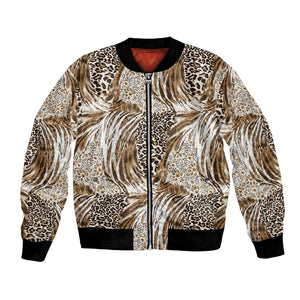 African Wild Animal Skins Bomber Jacket Leopard Pattern - African Pride