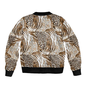 African Wild Animal Skins Bomber Jacket Leopard Pattern - African Pride