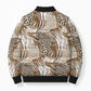 African Wild Animal Skins Bomber Puffer Jacket Leopard Pattern