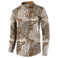 African Wild Animal Skins Button Sweatshirt Leopard Pattern
