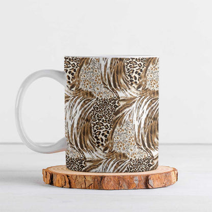 African Wild Animal Skins Ceramic Mug Leopard Pattern