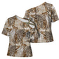 African Wild Animal Skins Cross Shoulder Shirt Leopard Pattern
