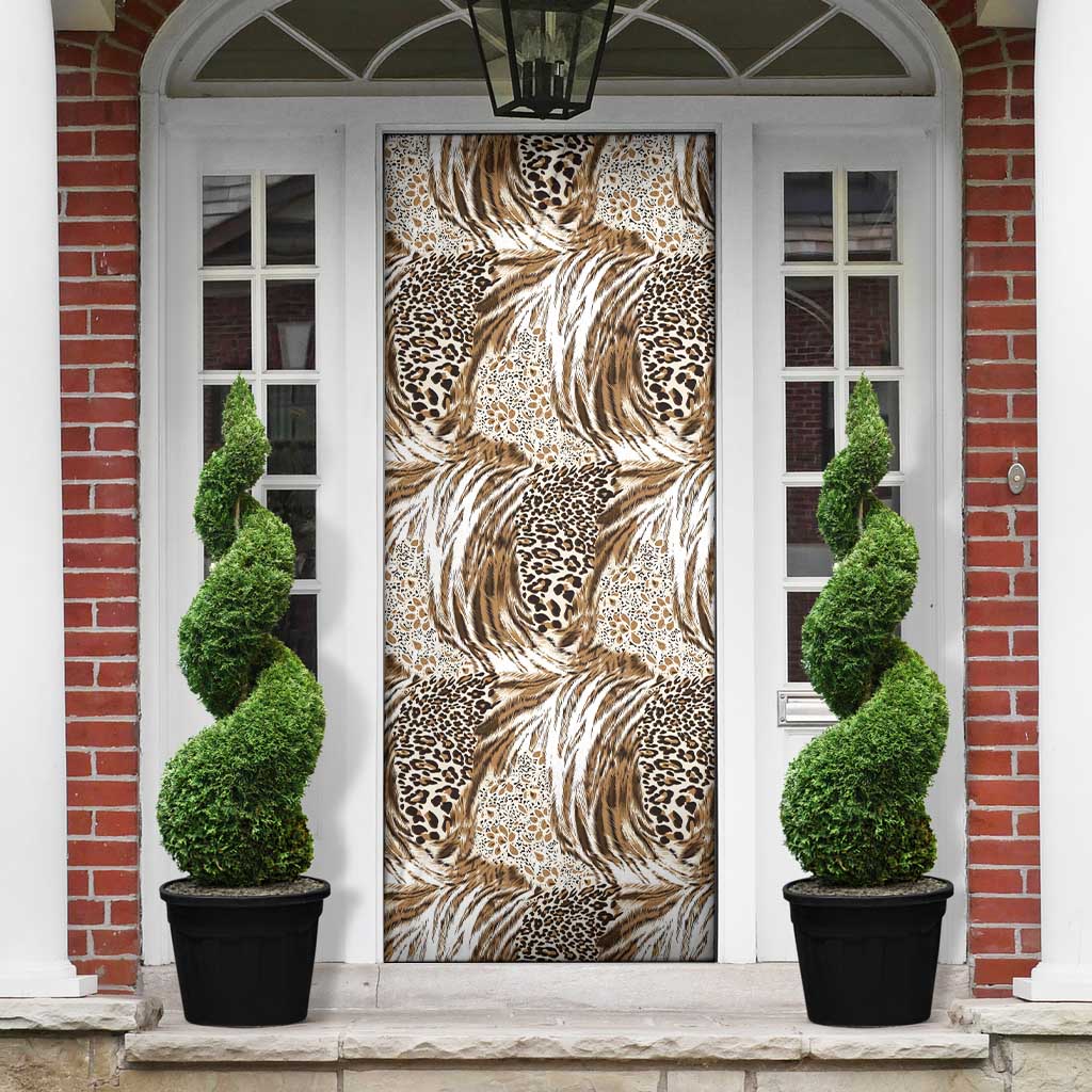 African Wild Animal Skins Door Cover Leopard Pattern