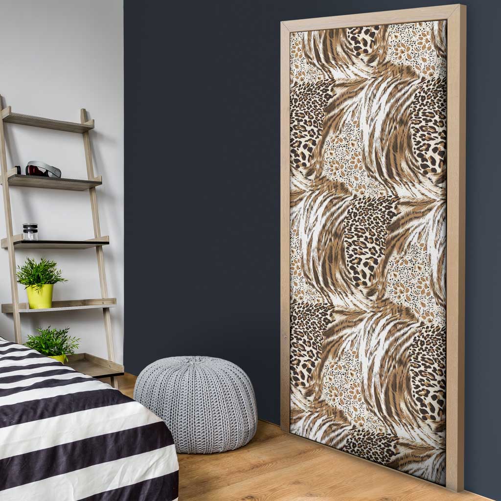 African Wild Animal Skins Door Cover Leopard Pattern