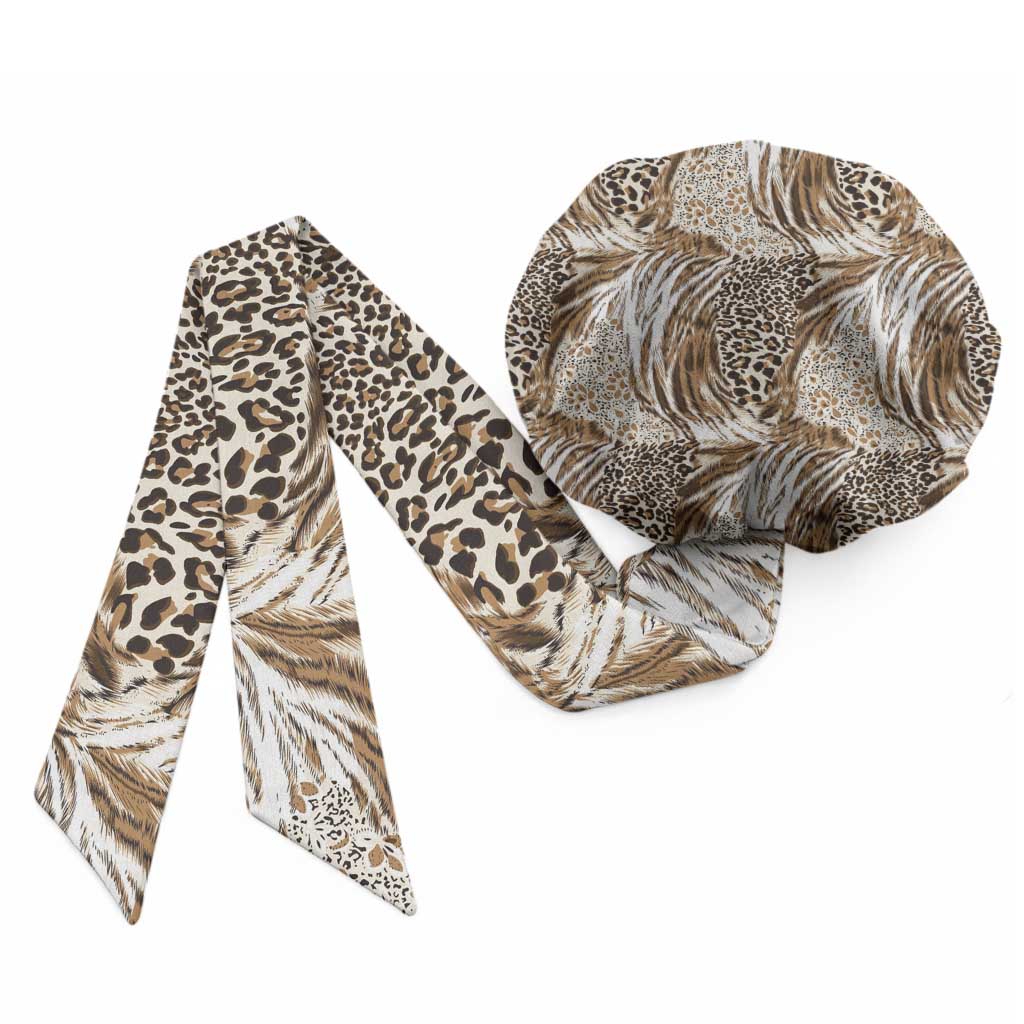 African Wild Animal Skins Easy Headwrap Leopard Pattern