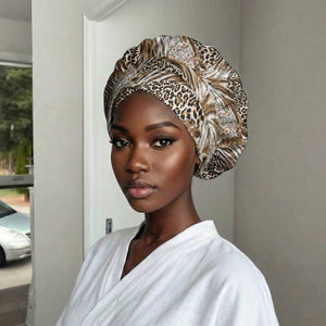African Wild Animal Skins Easy Headwrap Leopard Pattern