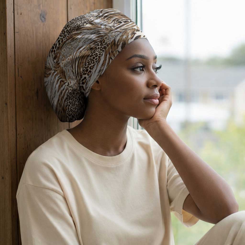 African Wild Animal Skins Easy Headwrap Leopard Pattern