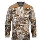 African Wild Animal Skins Hockey Jersey Leopard Pattern