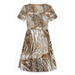 African Wild Animal Skins Kid Short Sleeve Dress Leopard Pattern - African Pride