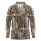 African Wild Animal Skins Long Sleeve Polo Shirt Leopard Pattern - African Pride