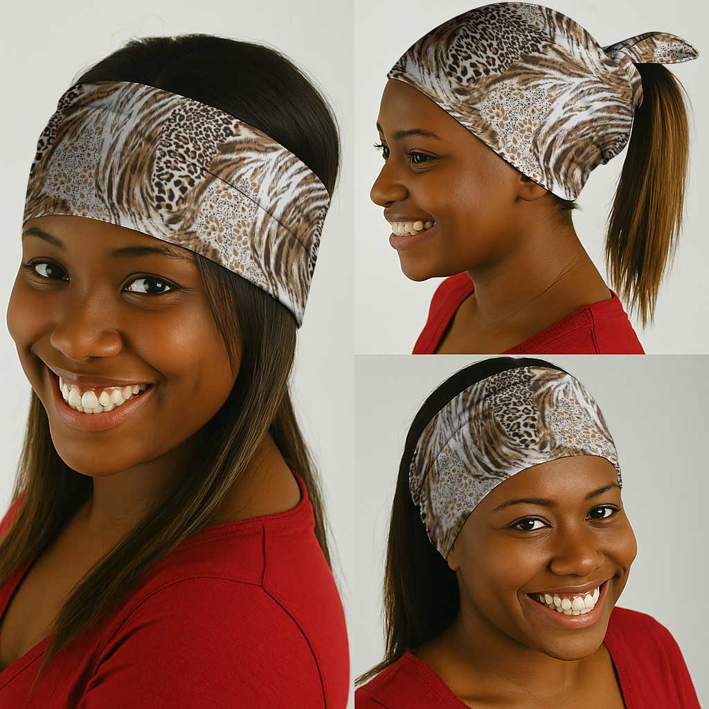 African Wild Animal Skins Neck Gaiter Leopard Pattern LT9