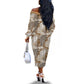 African Wild Animal Skins Off The Shoulder Long Sleeve Dress Leopard Pattern - African Pride