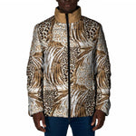 African Wild Animal Skins Padded Jacket Leopard Pattern