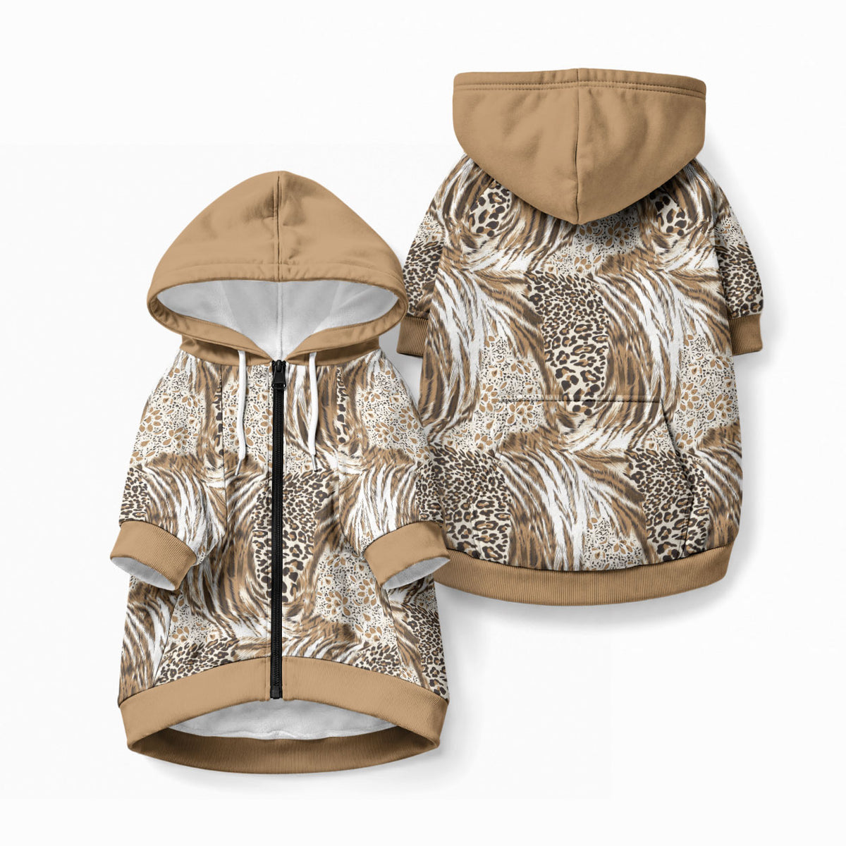 African Wild Animal Skins Pet Hoodie Leopard Pattern