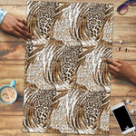 African Wild Animal Skins Puzzle Leopard Pattern