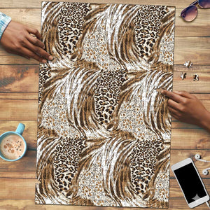 African Wild Animal Skins Puzzle Leopard Pattern