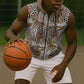 African Wild Animal Skins Sleeveless Zip Hoodie Leopard Pattern - African Pride