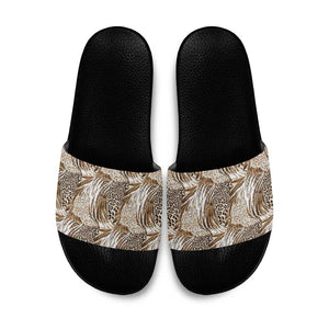 African Wild Animal Skins Slide Sandals Leopard Pattern