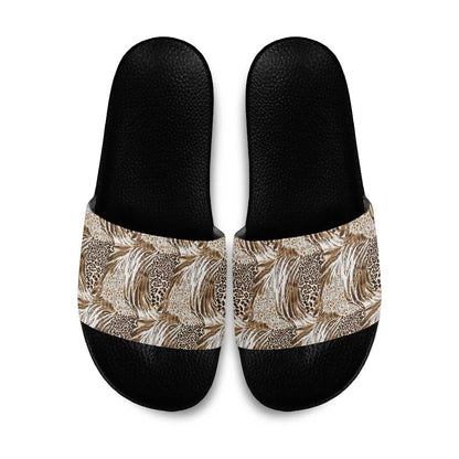 African Wild Animal Skins Slide Sandals Leopard Pattern
