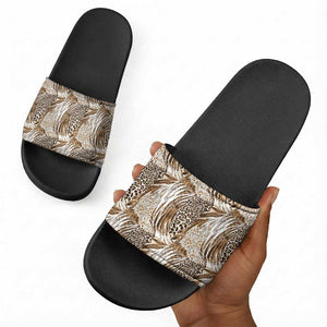 African Wild Animal Skins Slide Sandals Leopard Pattern