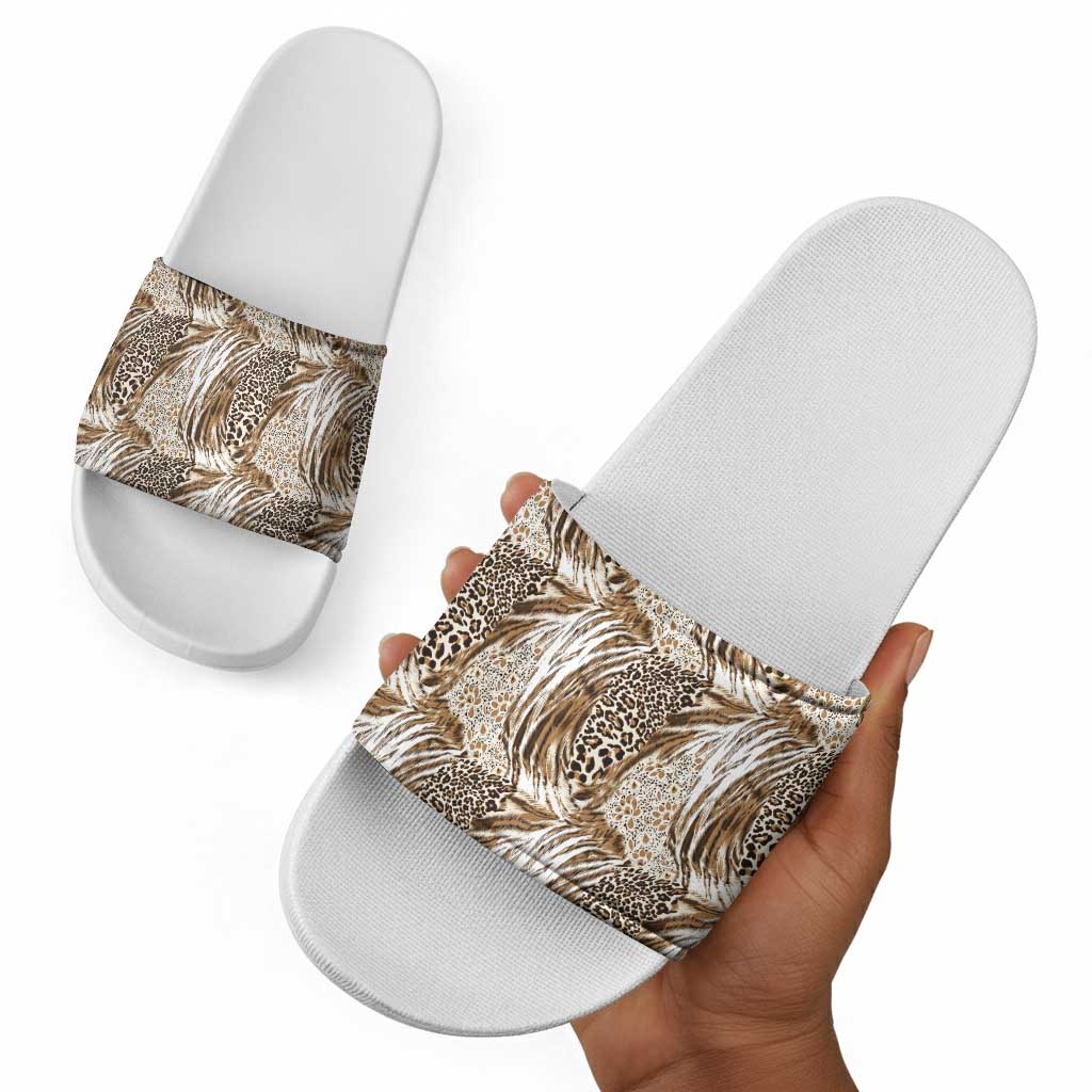 African Wild Animal Skins Slide Sandals Leopard Pattern