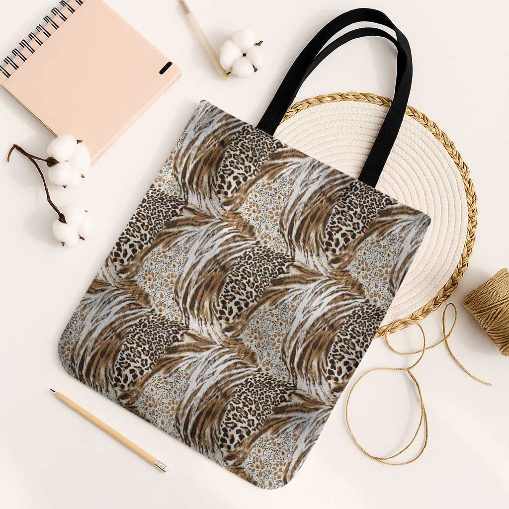 African Wild Animal Skins Tote Bag Leopard Pattern