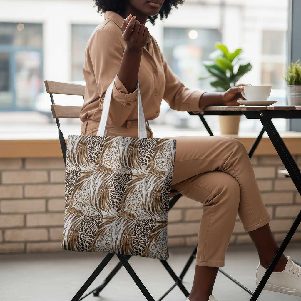 African Wild Animal Skins Tote Bag Leopard Pattern