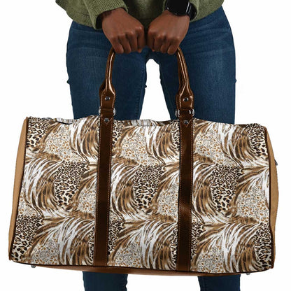 African Wild Animal Skins Travel Bag Leopard Pattern