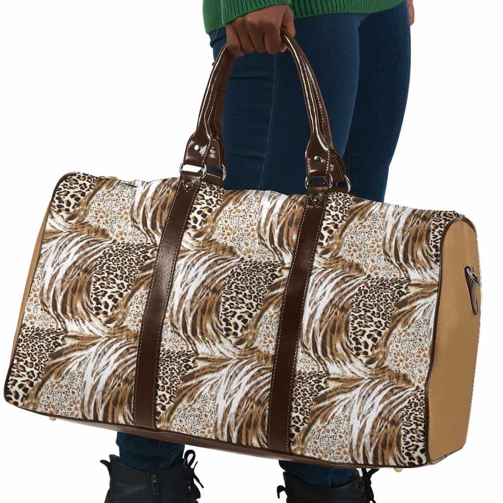 African Wild Animal Skins Travel Bag Leopard Pattern
