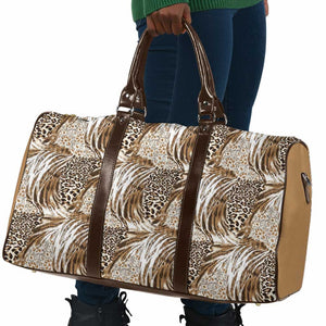 African Wild Animal Skins Travel Bag Leopard Pattern