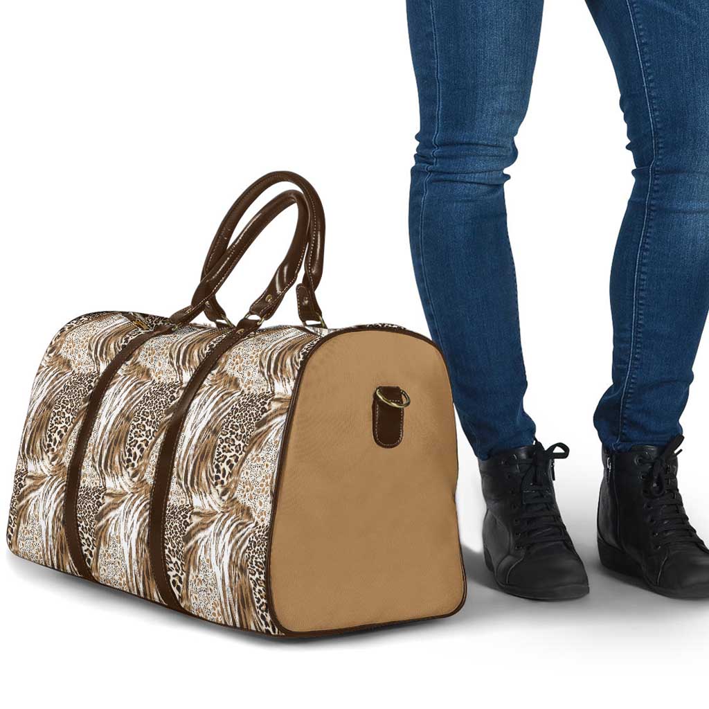 African Wild Animal Skins Travel Bag Leopard Pattern