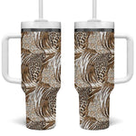 African Wild Animal Skins Tumbler With Handle Leopard Pattern - African Pride