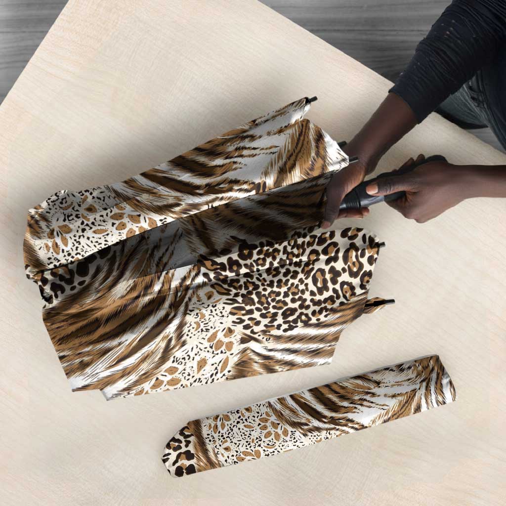 African Wild Animal Skins Umbrella Leopard Pattern