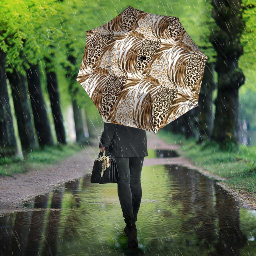 African Wild Animal Skins Umbrella Leopard Pattern