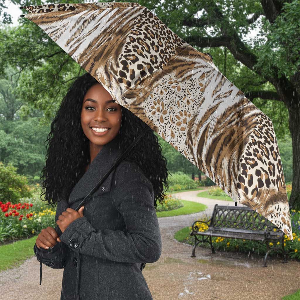 African Wild Animal Skins Umbrella Leopard Pattern