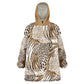 African Wild Animal Skins Wearable Blanket Hoodie Leopard Pattern - African Pride
