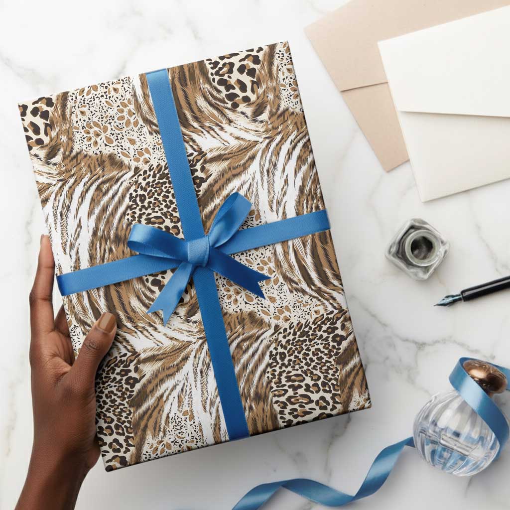 African Wild Animal Skins Wrapping Paper Leopard Pattern - African Pride