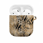 African Wild Animal Skins AirPods Case Zebra Tiger Leopard Mix Skin