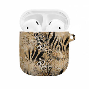 African Wild Animal Skins AirPods Case Zebra Tiger Leopard Mix Skin