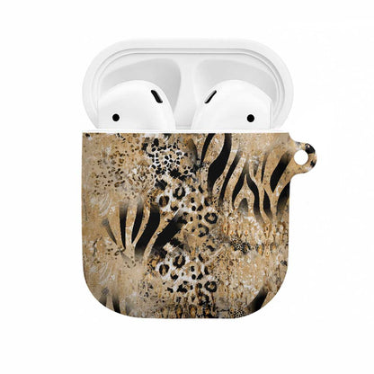 African Wild Animal Skins AirPods Case Zebra Tiger Leopard Mix Skin