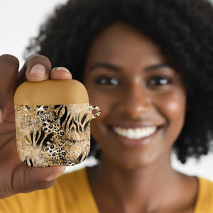 African Wild Animal Skins AirPods Case Zebra Tiger Leopard Mix Skin