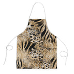 African Wild Animal Skins Apron Zebra Tiger Leopard Mix Skin