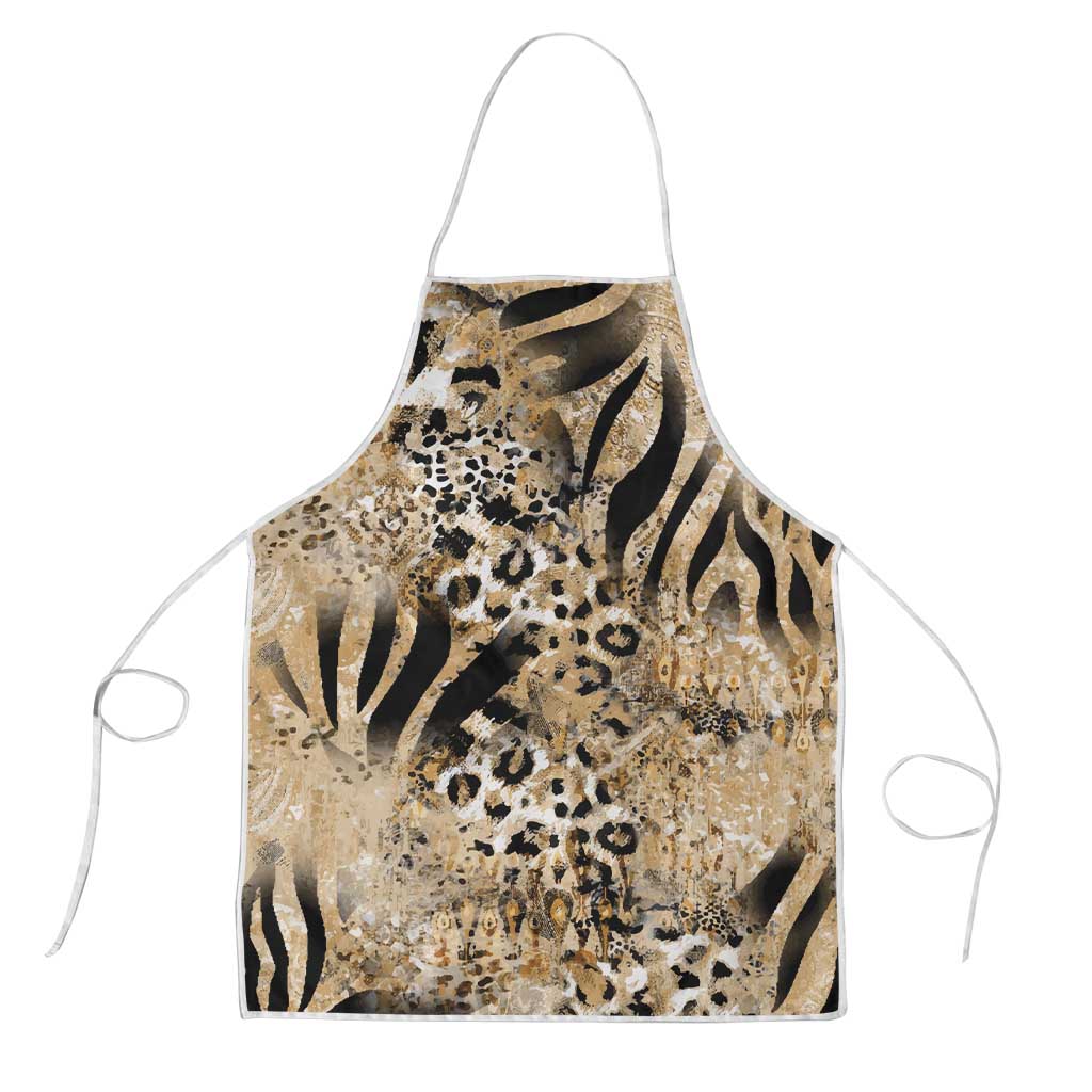 African Wild Animal Skins Apron Zebra Tiger Leopard Mix Skin